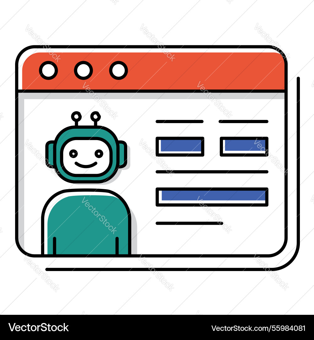 Digital document form ai robotics icon design vector image