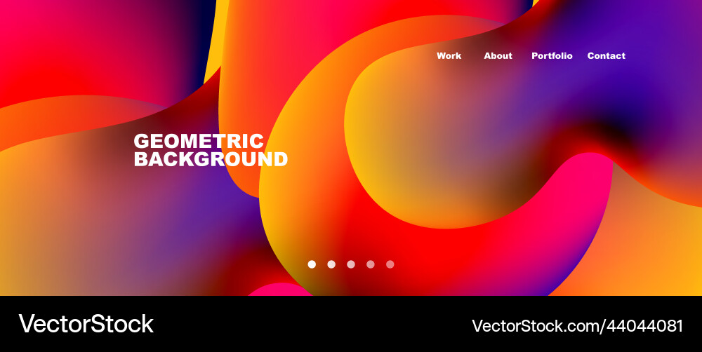 Flowing gradient colors and round elements Flowing gradient colors and round elements vector image