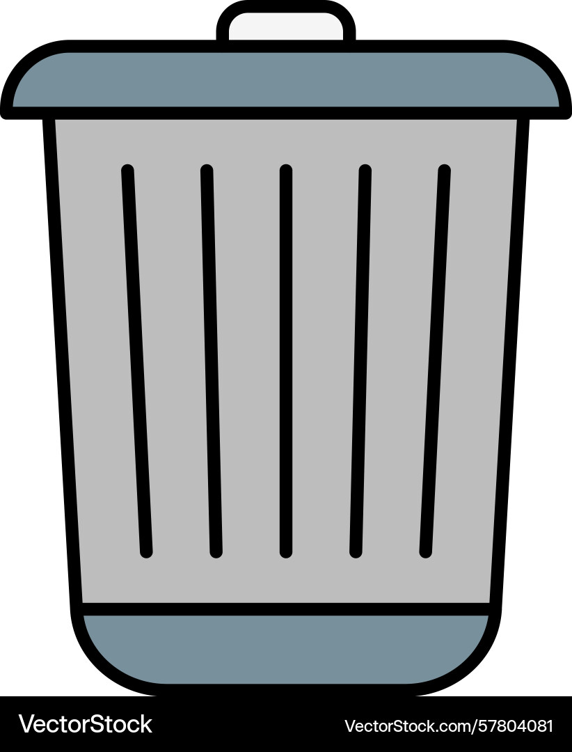 Garbage line filled icon Vector Image