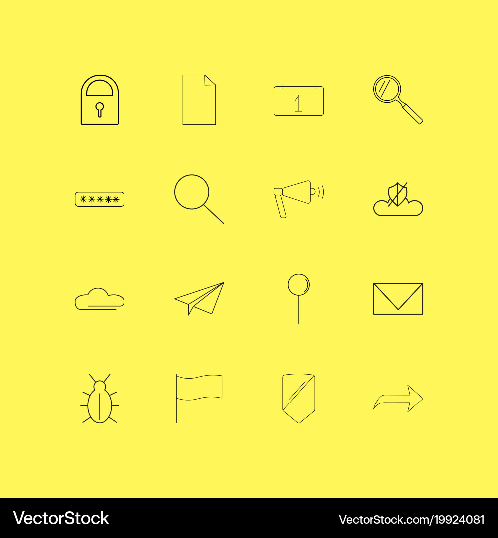 Internet of things linear icon set simple outline vector image