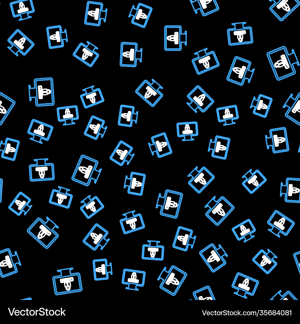 Line monitor with password notification and lock vector image