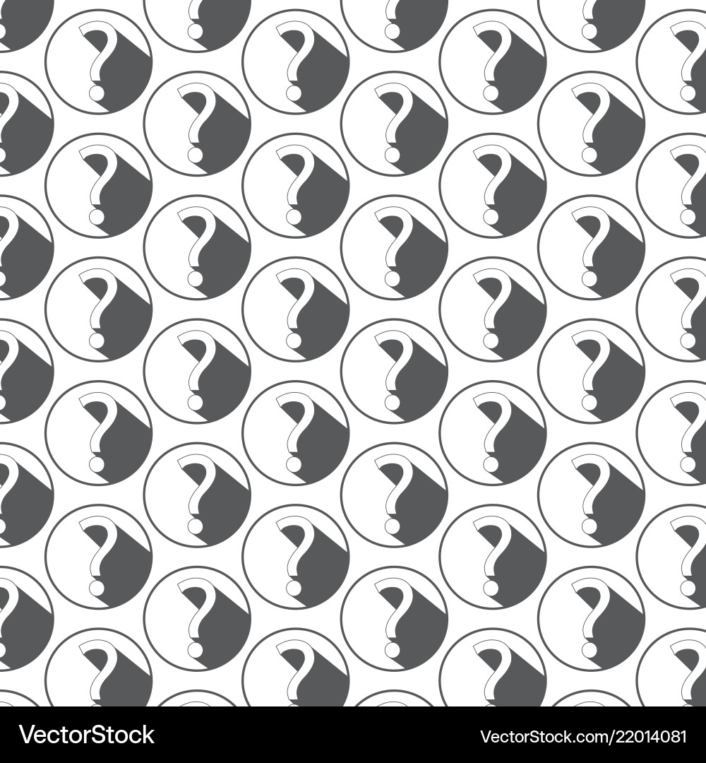Pattern background question mark sign icon vector image