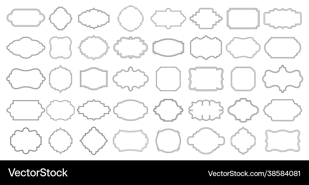Retro Label Frames & Borders Royalty Free Vector Image