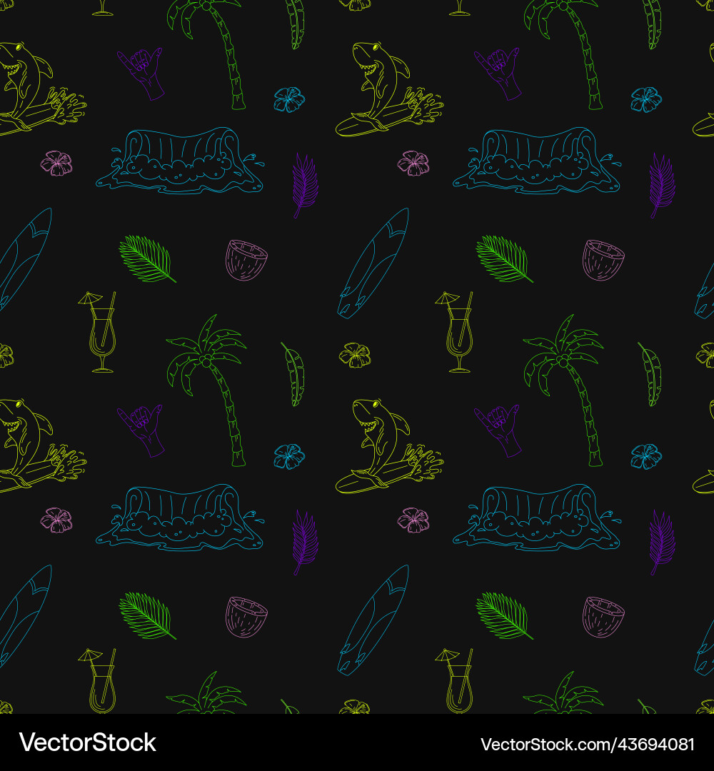 Seamless pattern with hand-drawn elements Seamless pattern with hand-drawn elements vector image