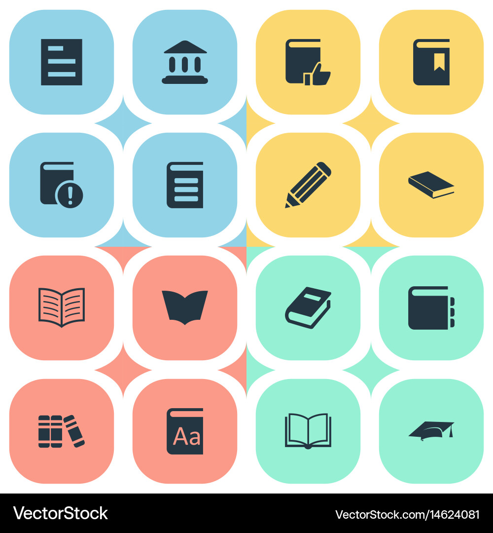 Set of simple knowledge icons Vector Image