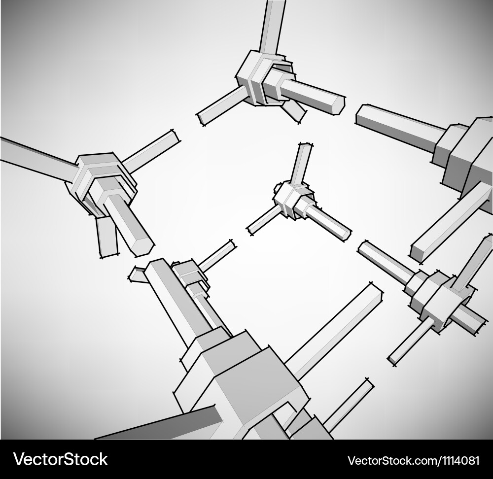 Sketch of an abstract architecture vector image