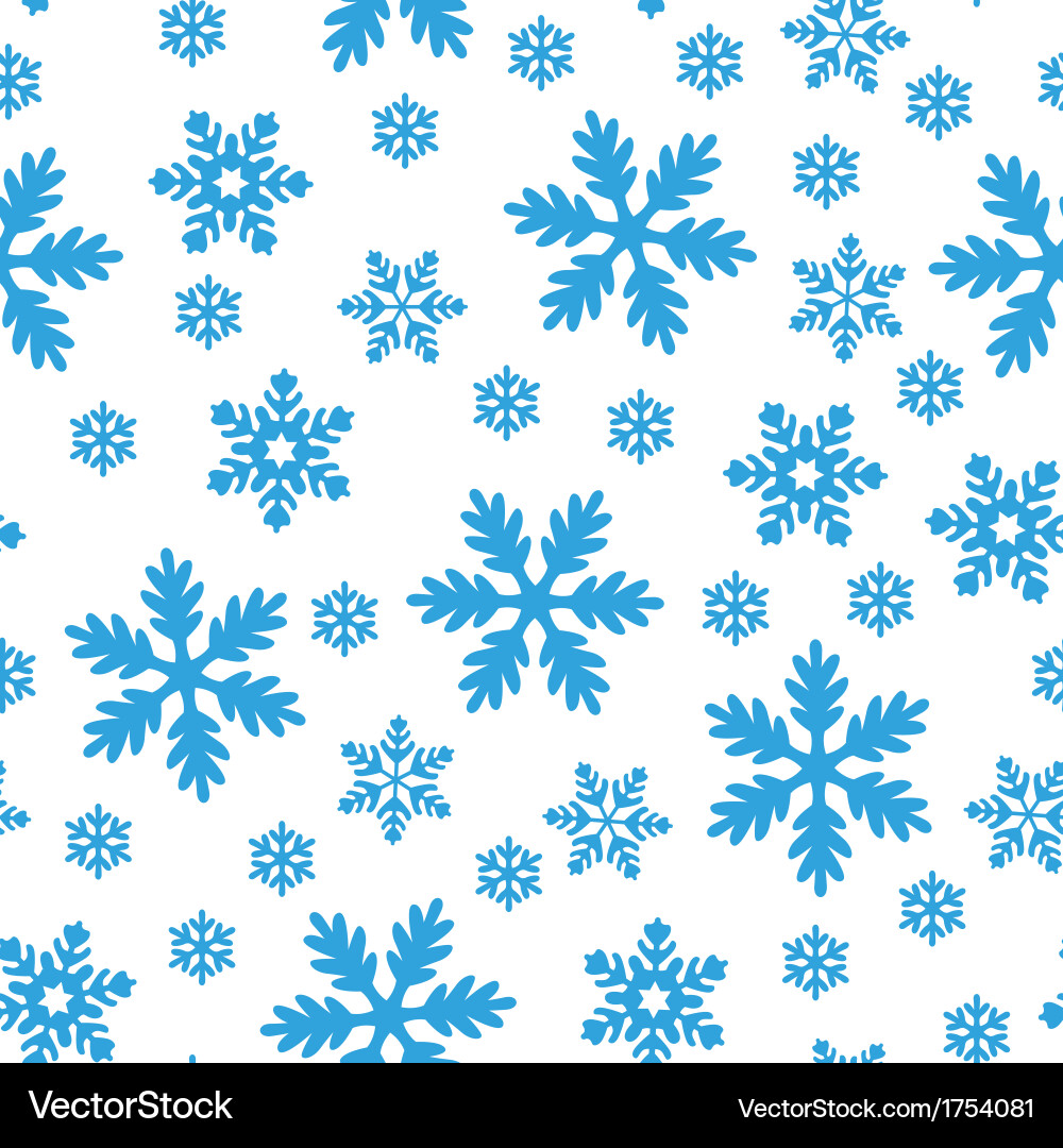 Snowflake Blue Pattern Vector Image