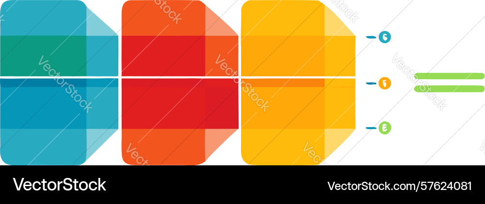 Stacked bar chart infographic for segmented data vector image
