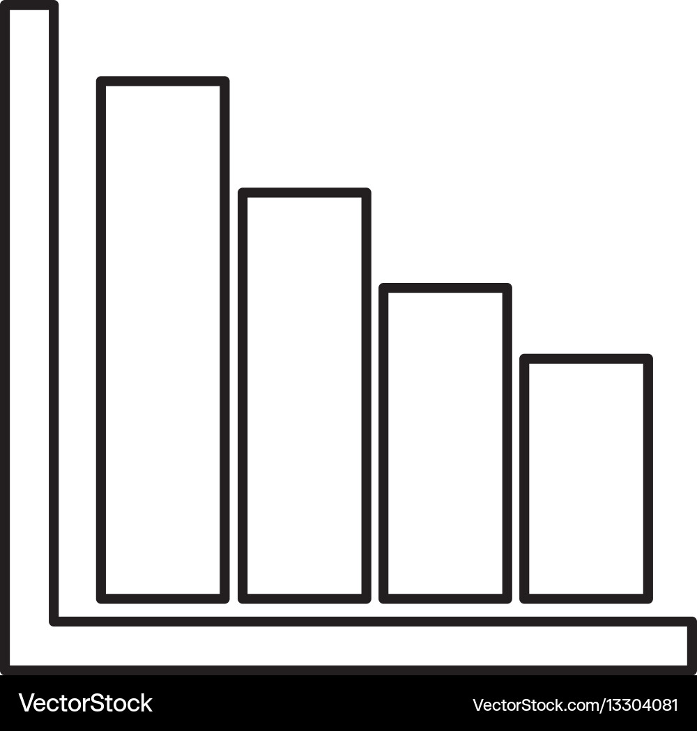 Statistic graph report vector image