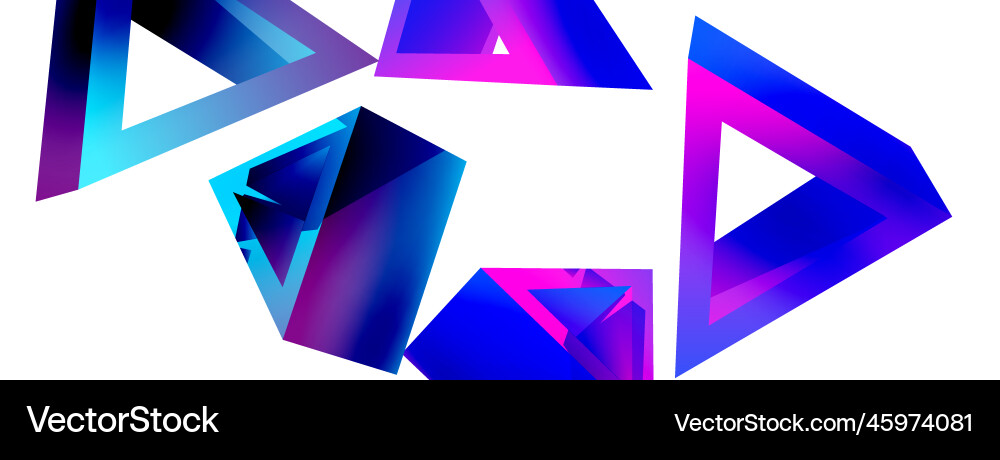 Triangle abstract background 3d basic Triangle abstract background 3d basic Vector Image