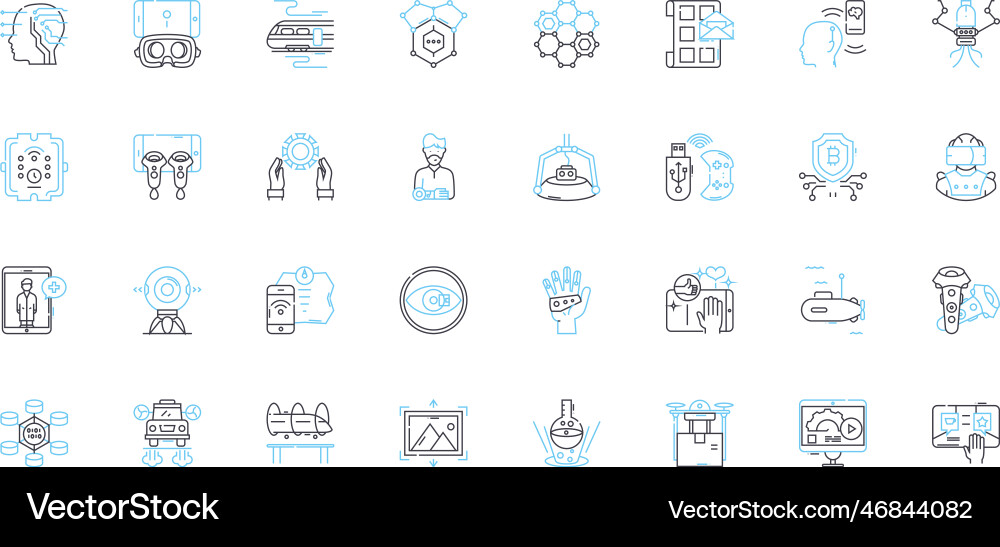 Advanced methods linear icons set optimization Advanced methods linear icons set optimization vector image
