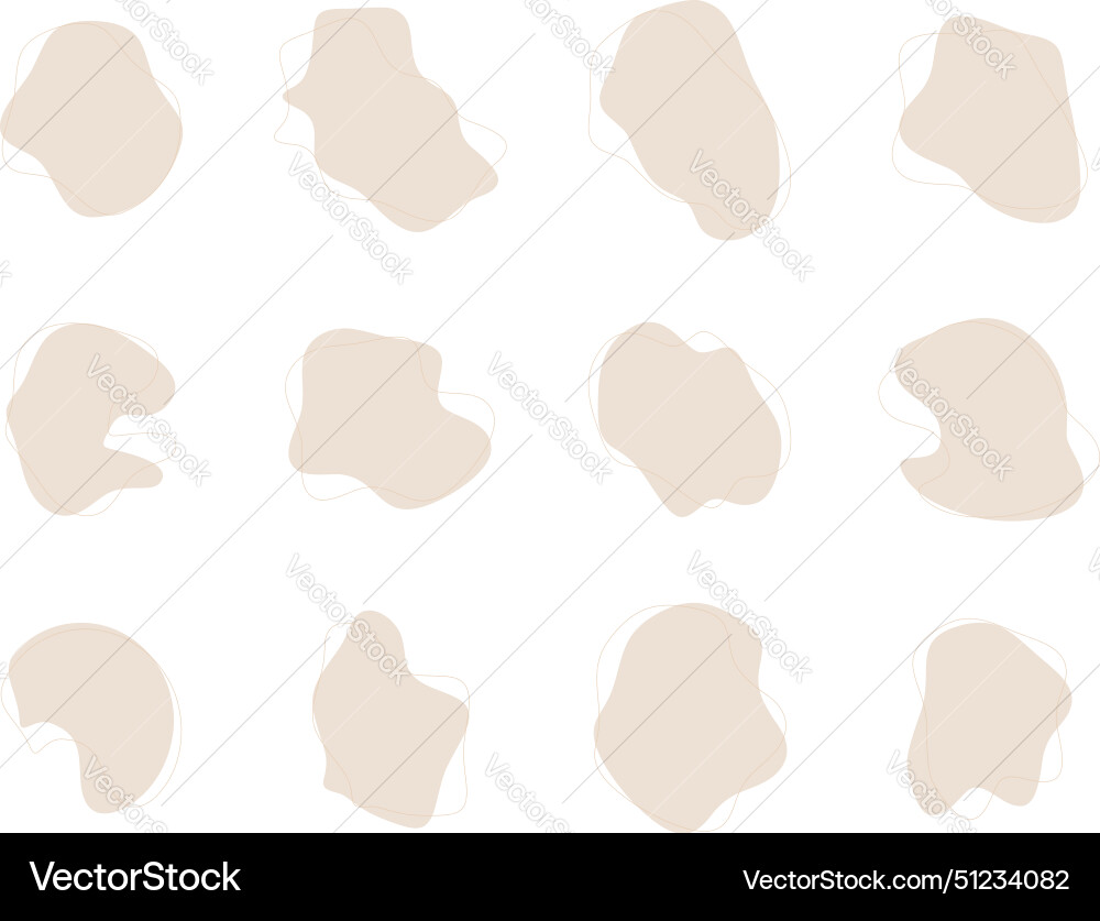 Blobs fluid liquid shapes symbol visual set Vector Image