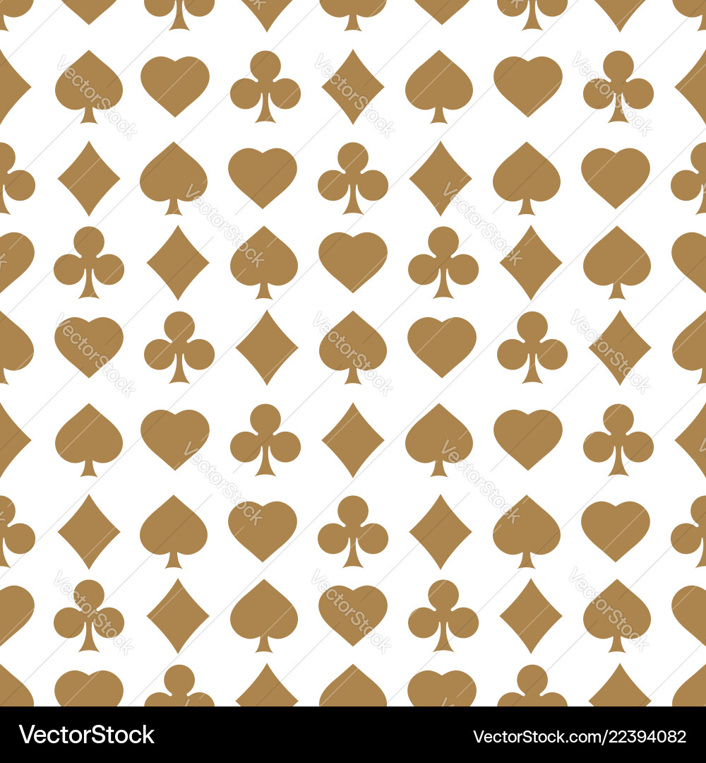 Card Suit Seamless Pattern Vector Image