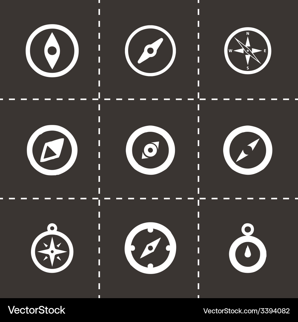 Compass Icon Set - Navigation vector image