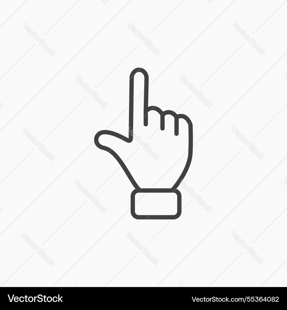 Cursor icon isolated in black line Vector Image