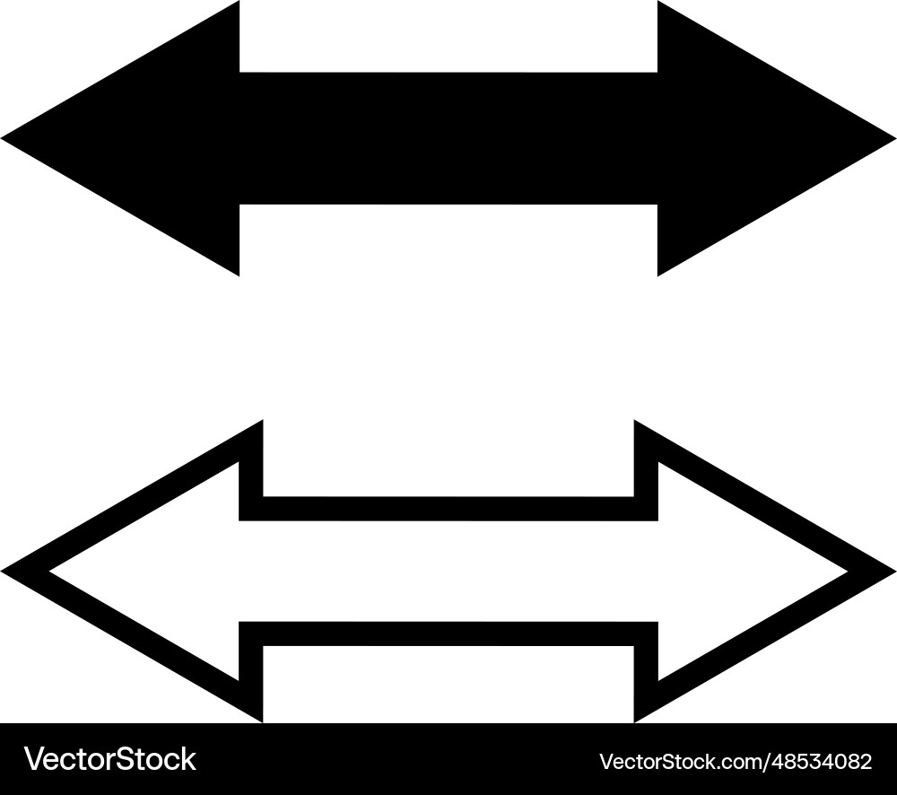 Double arrow icon set in two styles Double arrow icon set in two styles vector image