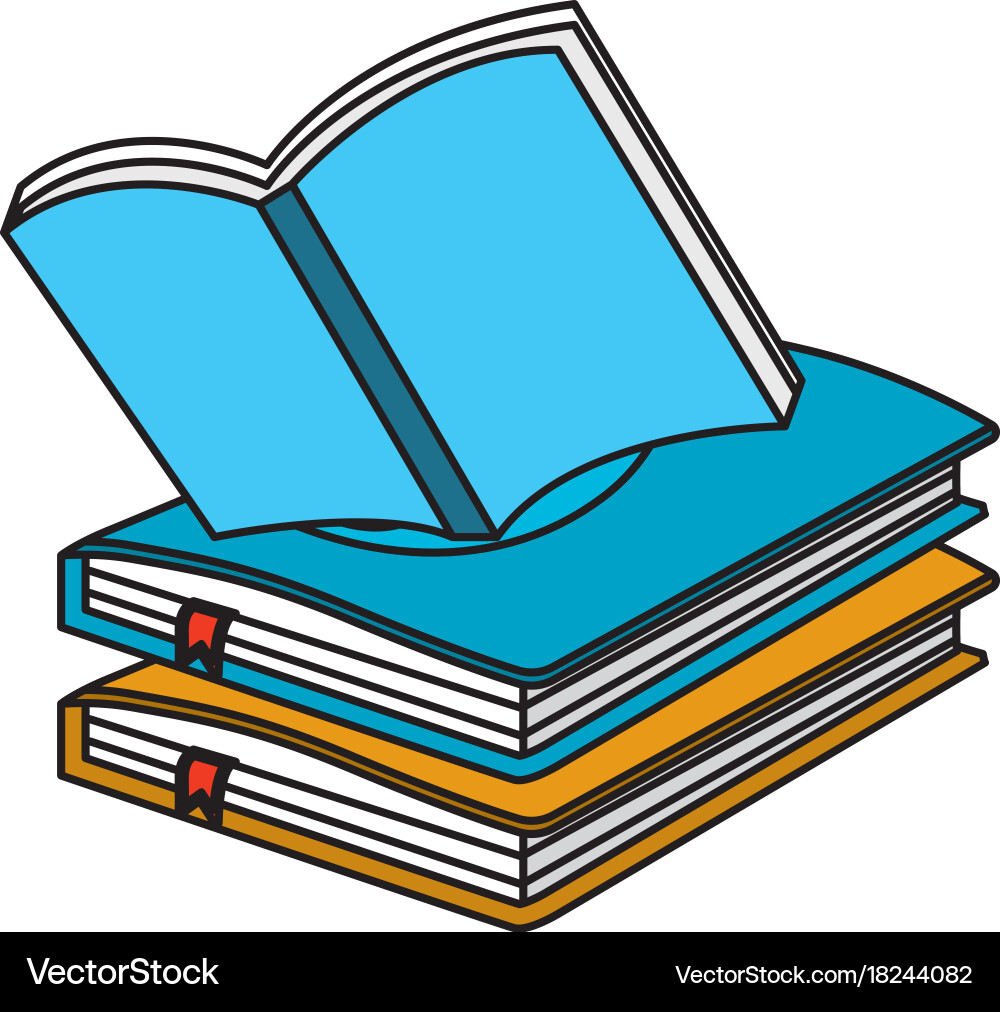 Education notebooks object with notepaper design vector image