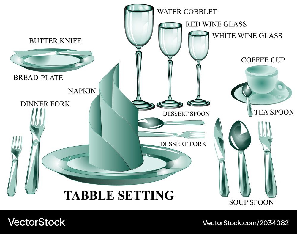 Elegant Table Setting vector image