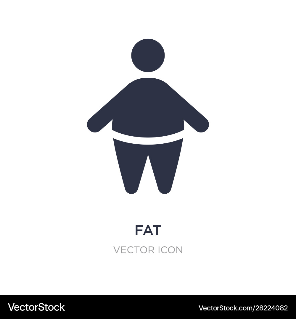 Fat icon on white background simple element from vector image