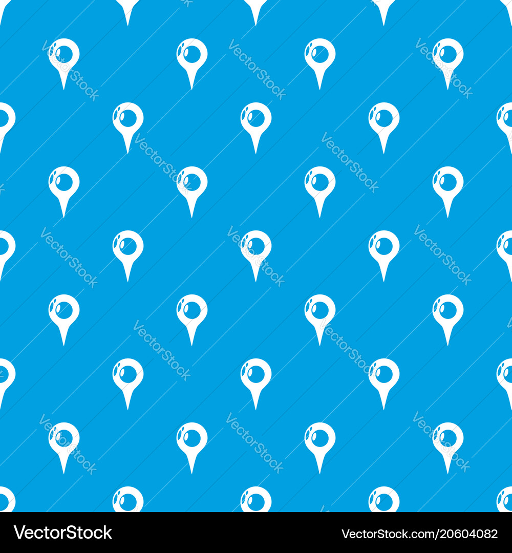 Map pointer pattern seamless blue vector image