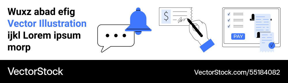 Notification payment and communication elements Notification payment and communication elements vector image