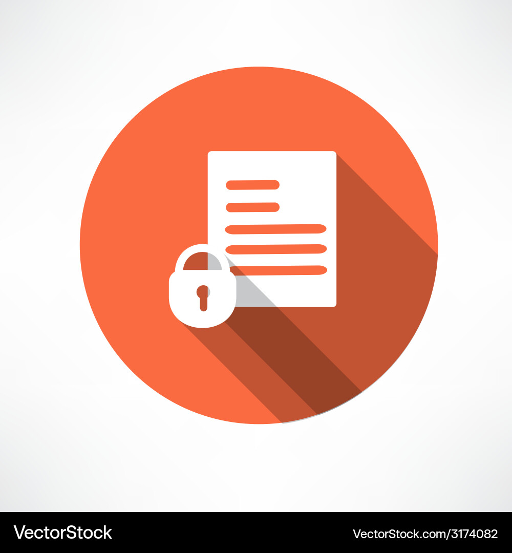 Secure Document Icon vector image