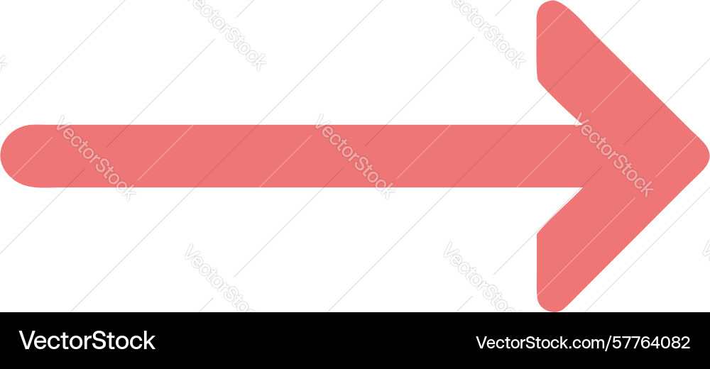 Simple forward pink arrow indicator design vector image
