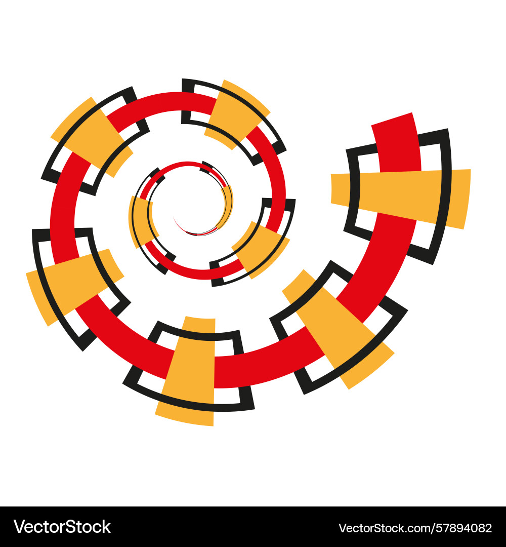Spiral geometric pattern abstract dynamic shapes Spiral geometric pattern abstract dynamic shapes Vector Image