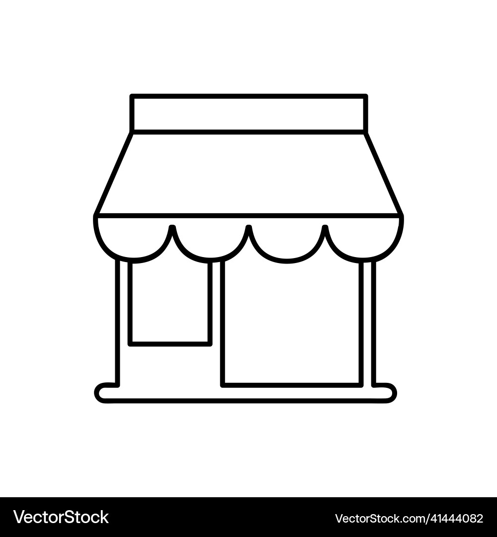 Store icon linear style isolated Vector Image