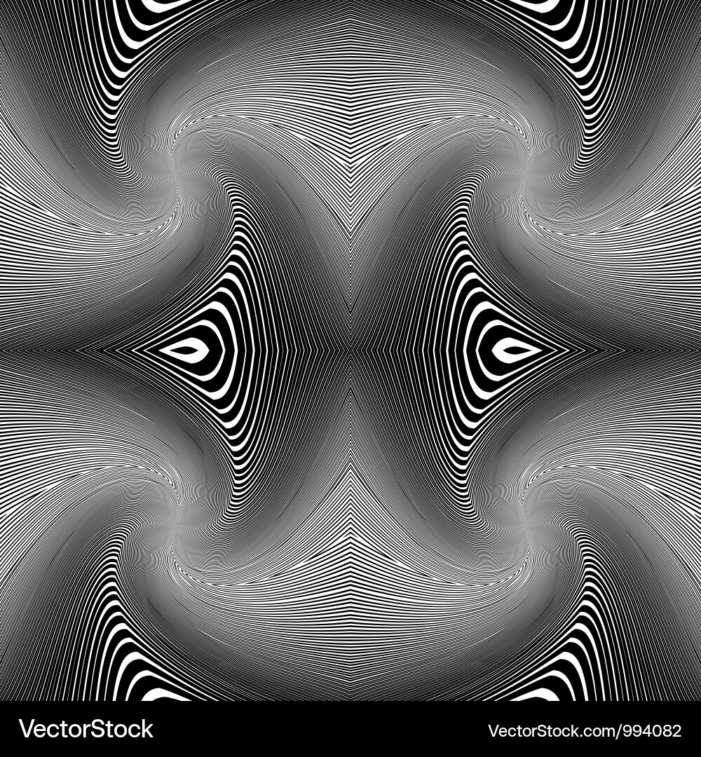 Whirly abstract lines seamless pattern vector image