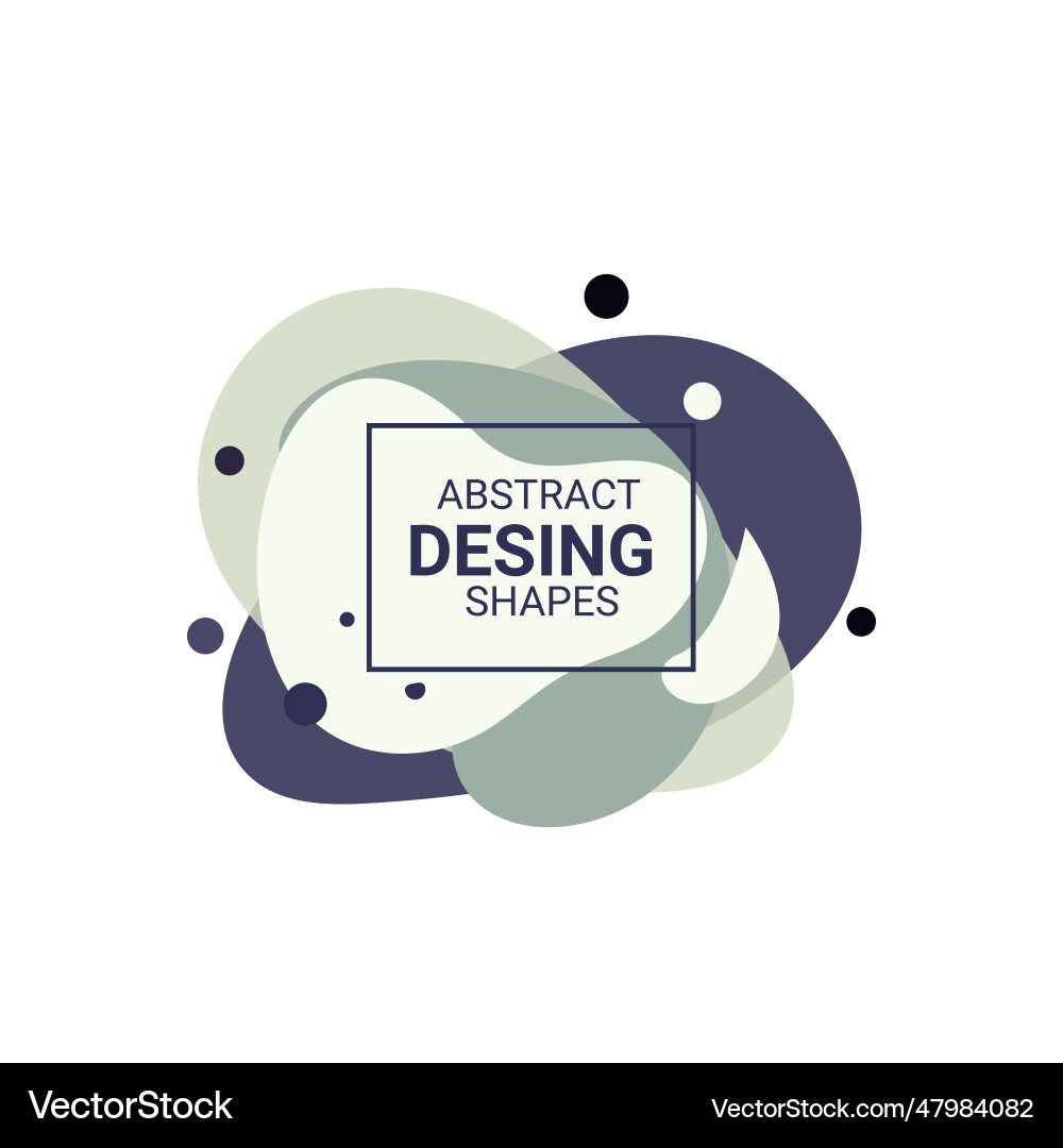White and gray abstract shapes with text in frame vector image