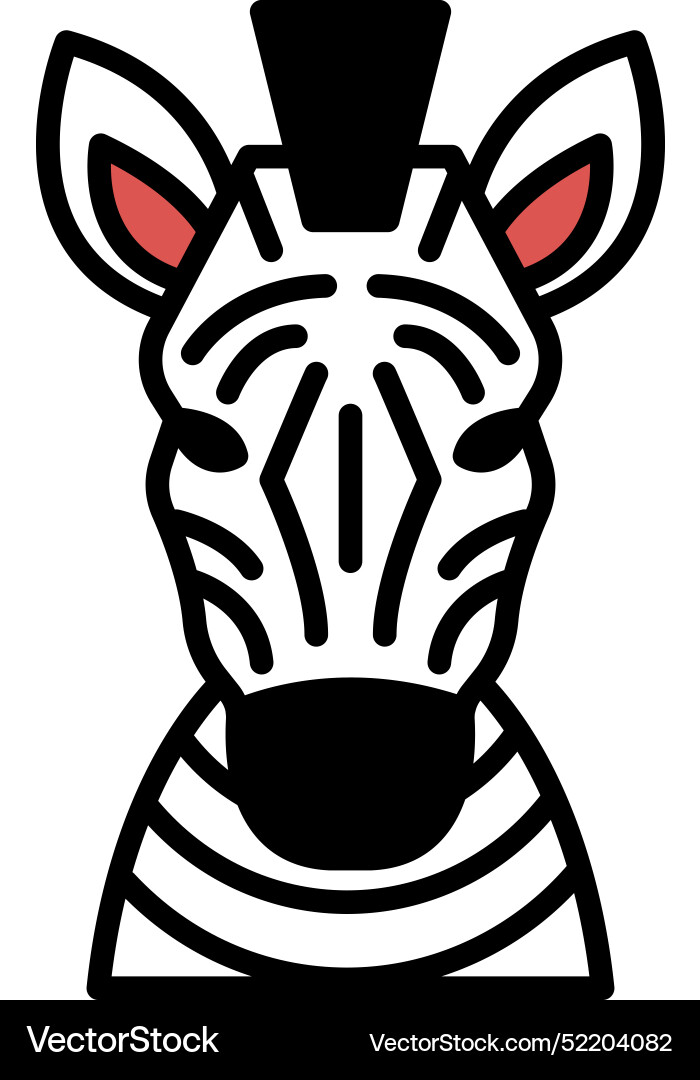 Zebra in line icon style Zebra in line icon style Vector Image