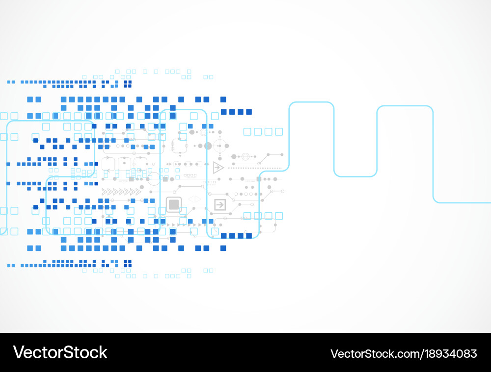 Abstract technological background with various vector image