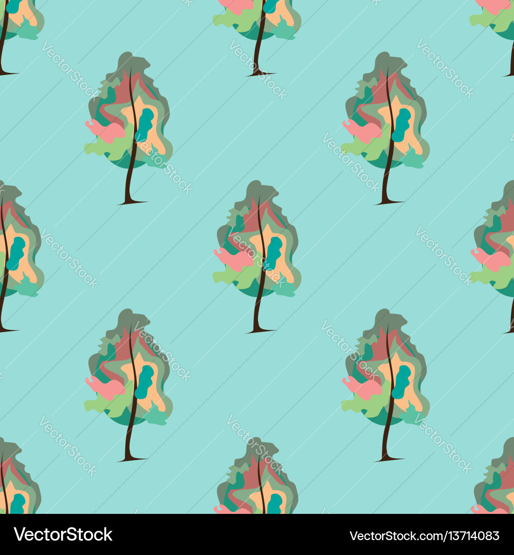 Abstract Tree Pattern vector image