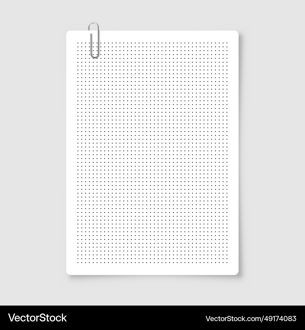 Dotted graph paper with grid polka dot pattern Dotted graph paper with grid polka dot pattern vector image