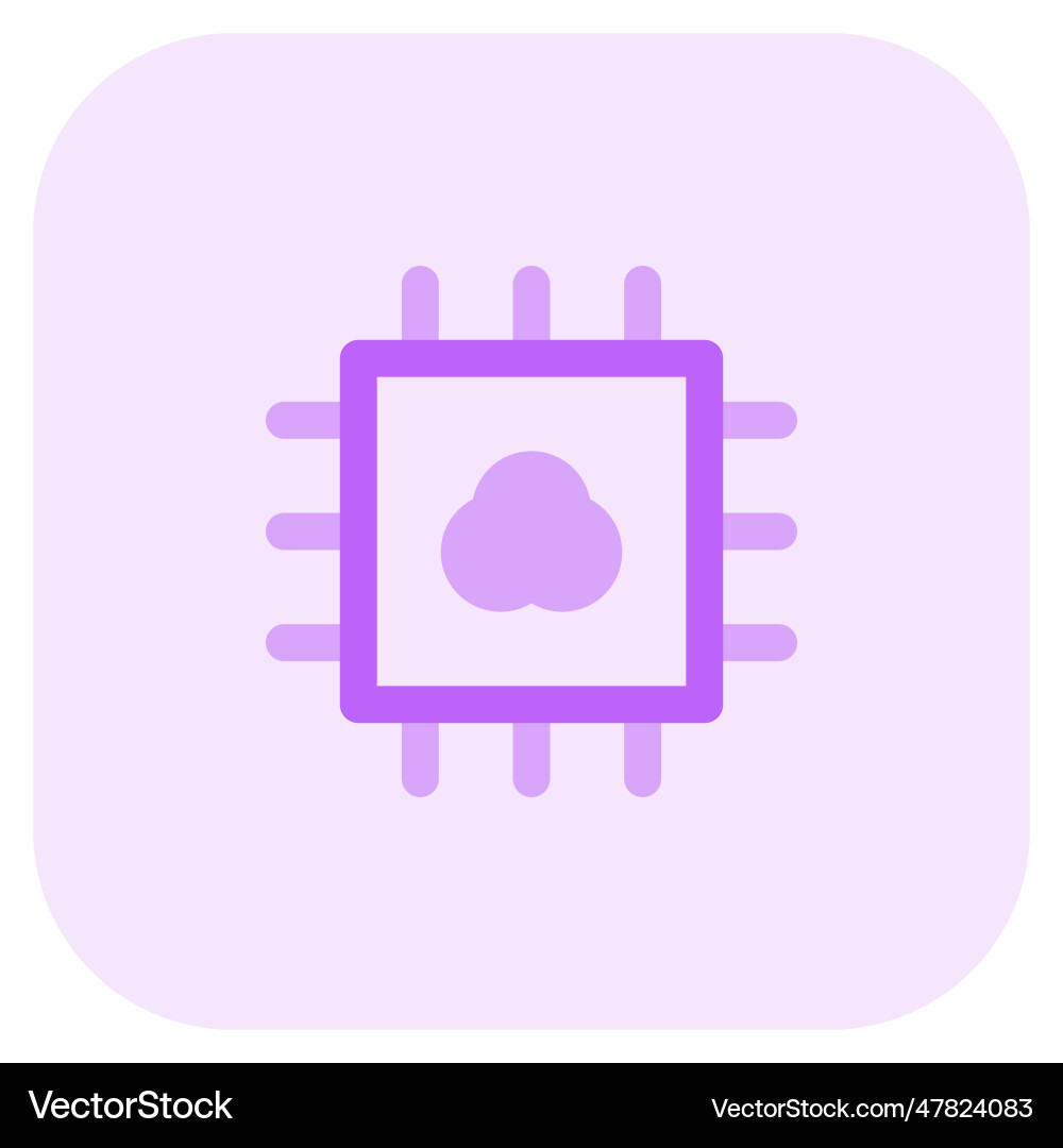 Microchip control unit for electronic devices vector image