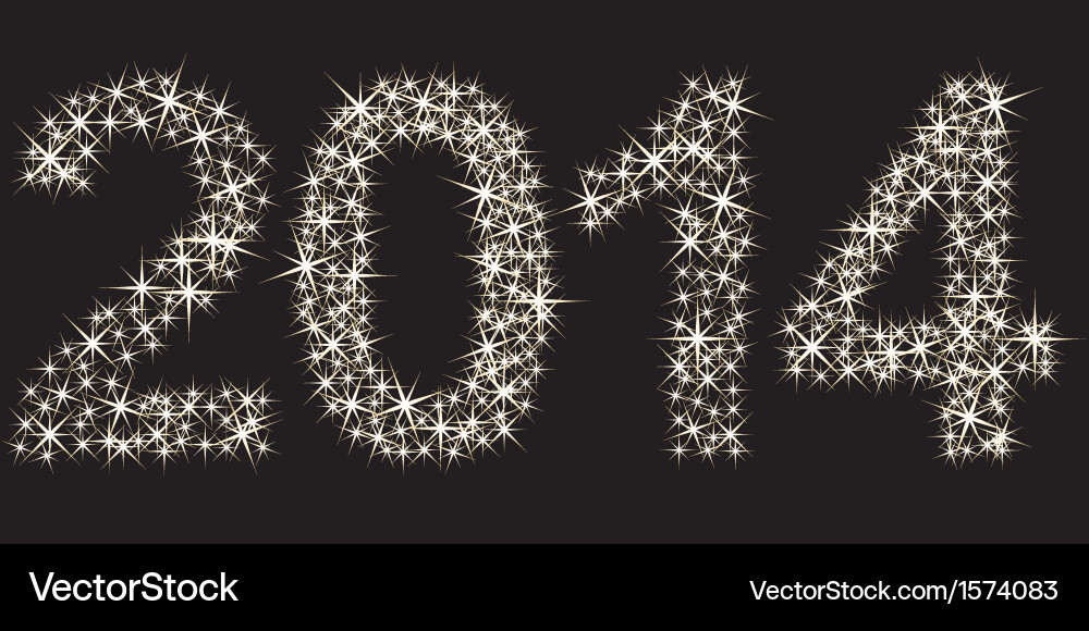 Neujahr 2014 Feier Vektorbild