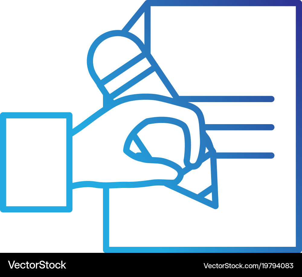 Paper document with hand write vector image