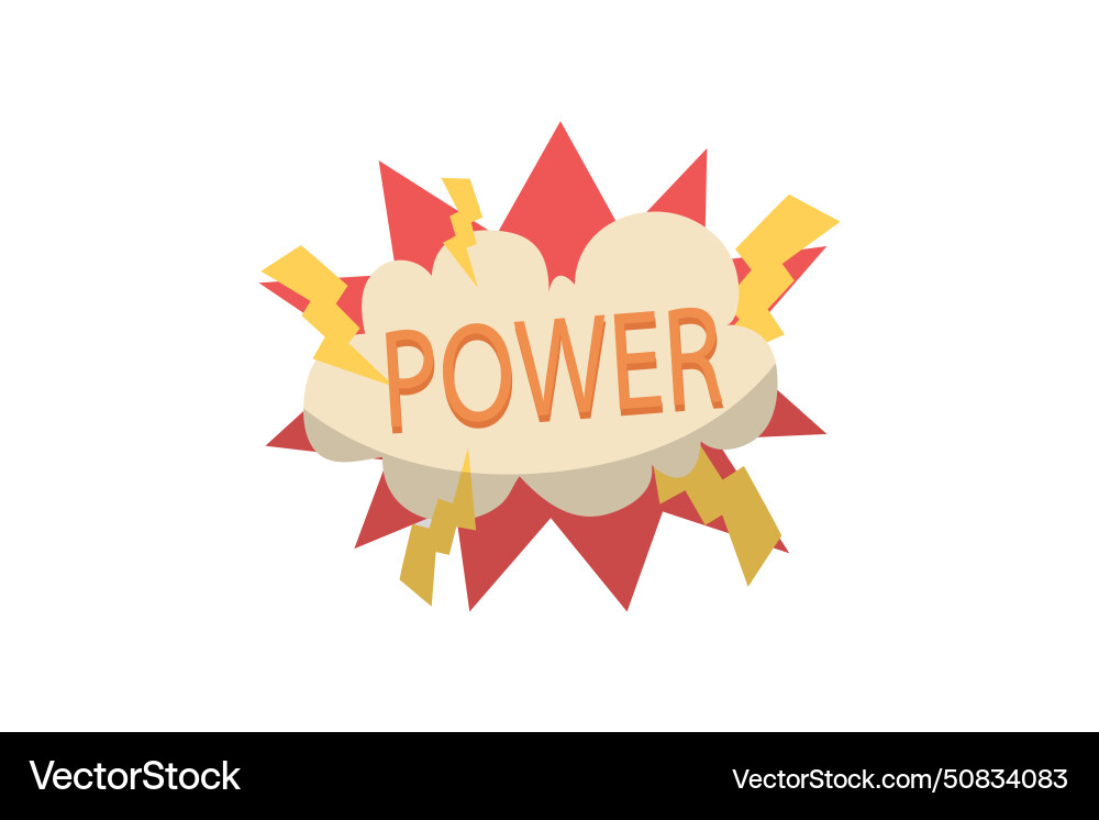 Power funny and weird sticker royalty free vector image