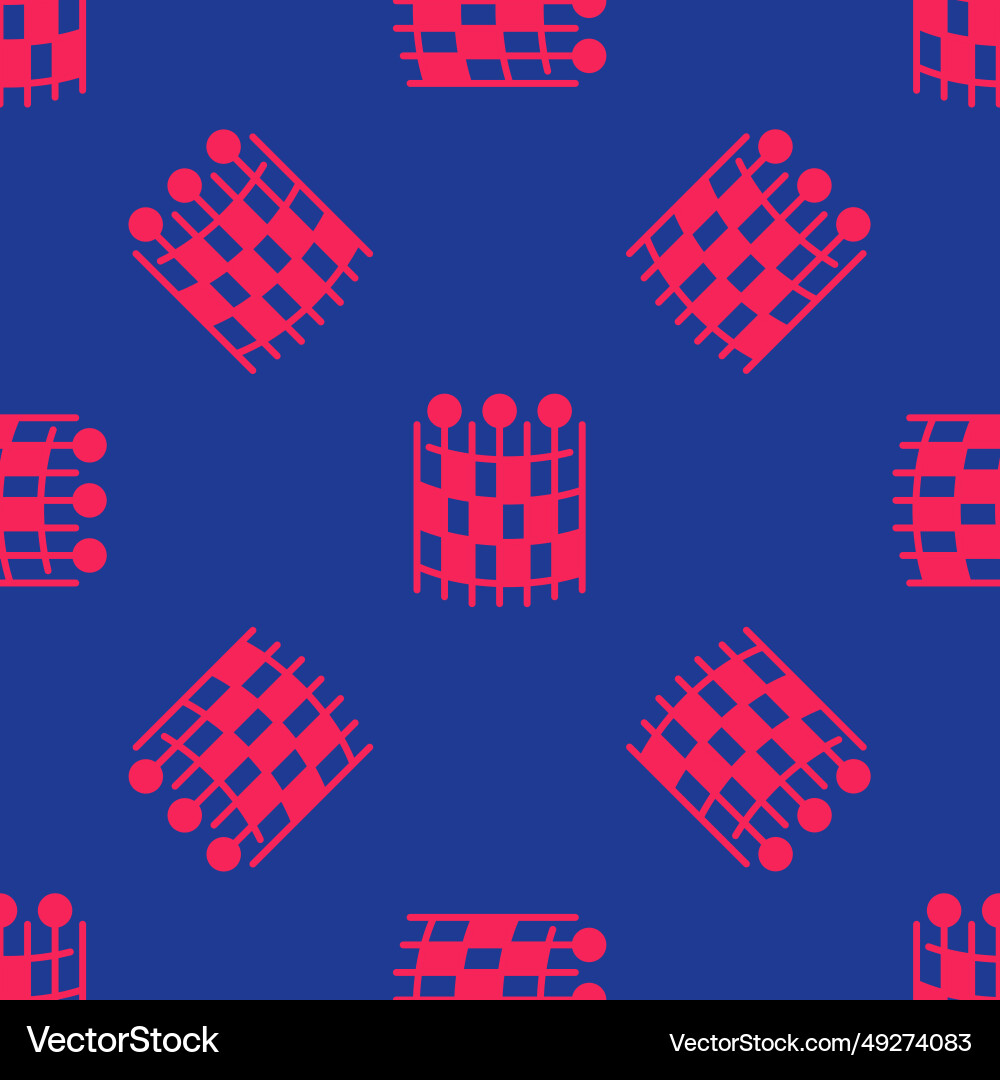 Red fishing net pattern icon isolated seamless Red fishing net pattern icon isolated seamless vector image