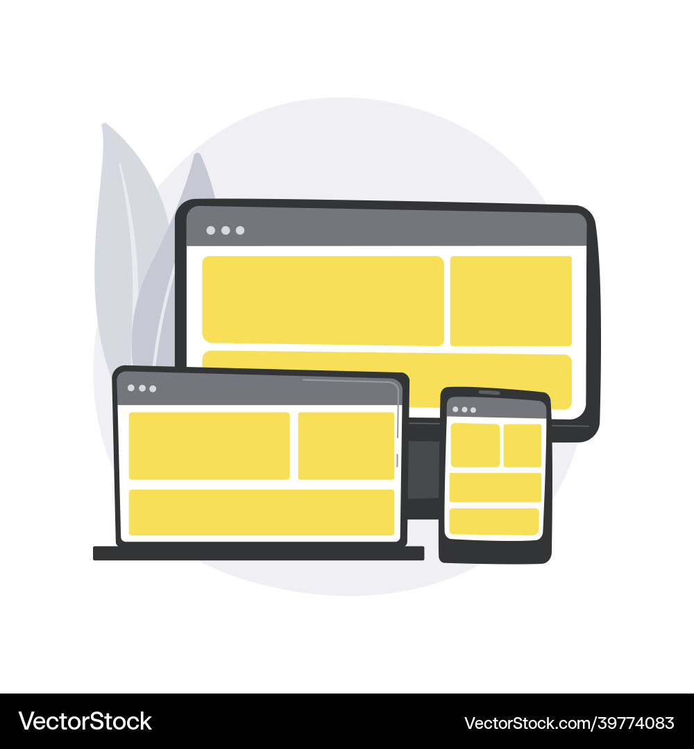 Responsive web design abstract concept Responsive web design abstract concept vector image
