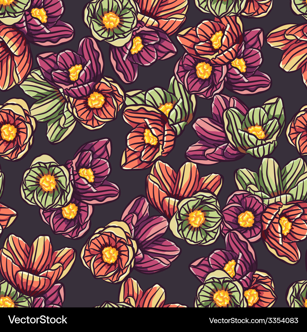 Seamless floral pattern Vector Image