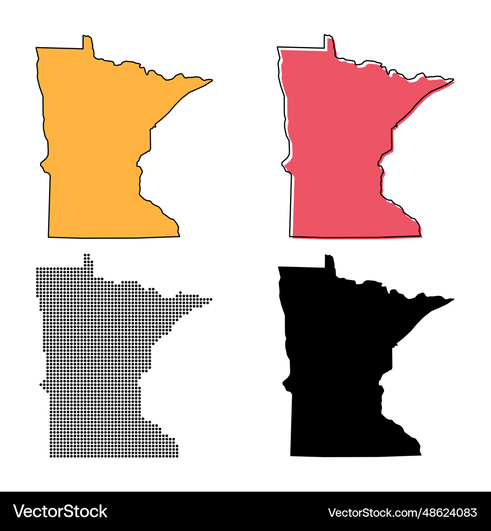 Set von minnesota map vereinte Staaten america Set von minnesota map vereinte Staaten america vektorbild