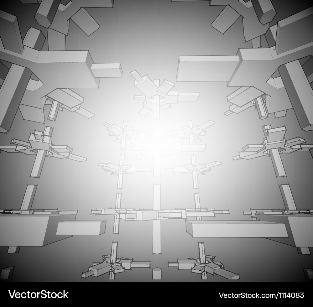 Sketch of an abstract architecture vector image