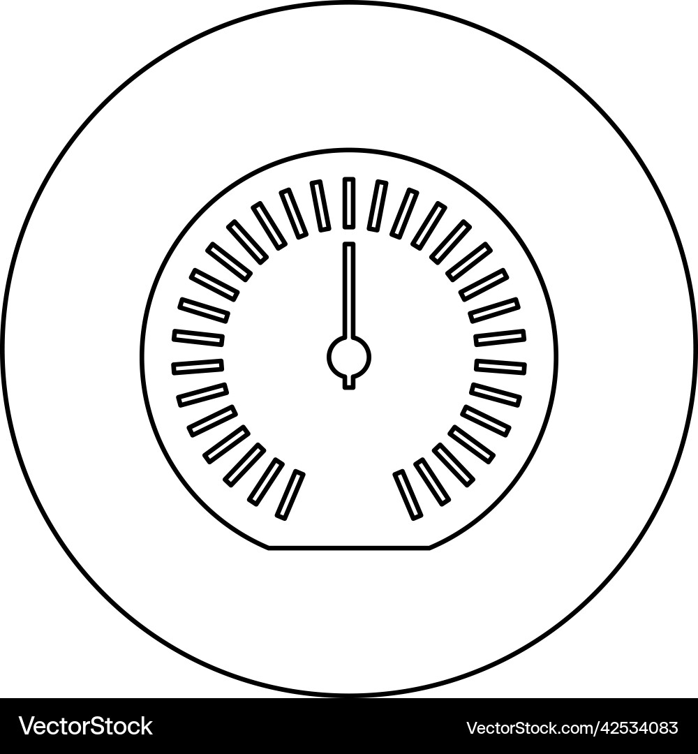 Speedometer odometer speed counter meter icon Vector Image