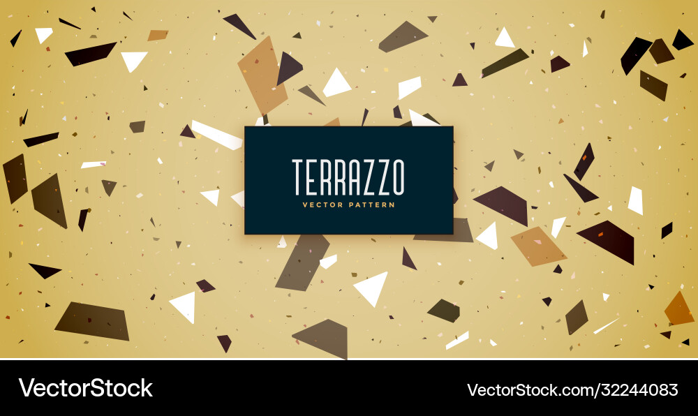 Terrazzo floor tiles pattern texture background Vector Image