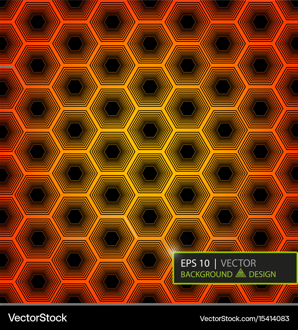 Virtual futuristic user interface of hexes Vector Image