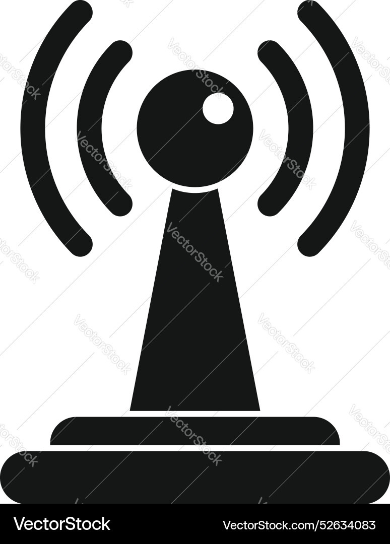 Wireless network icon broadcasting radio signal vector image