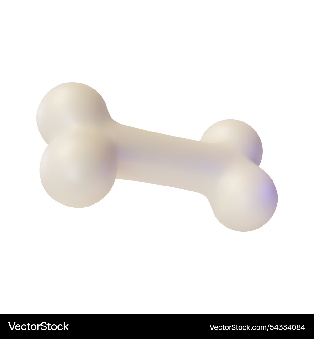 3d dog bone cookie snack or pet toy cartoon design 3d dog bone cookie snack or pet toy cartoon design vector image