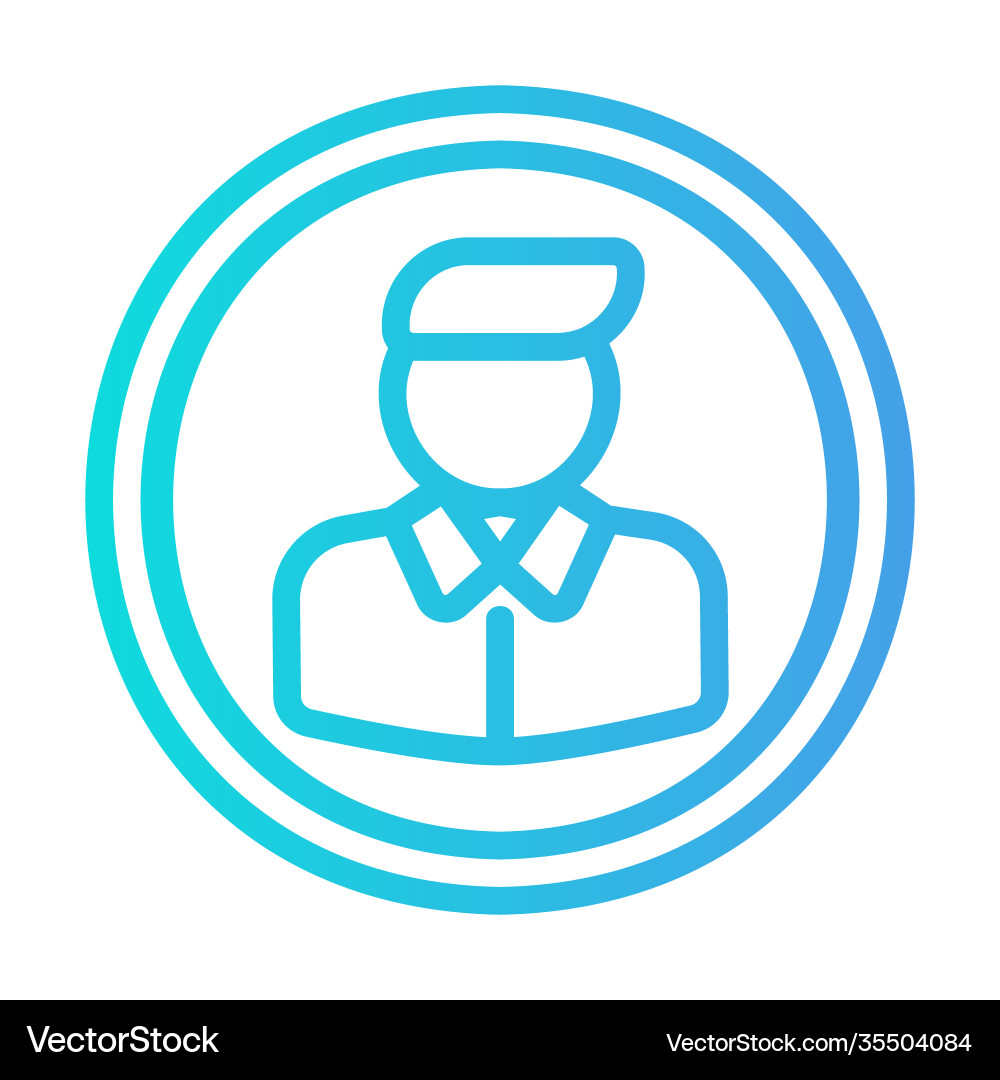 Account icon in gradient style for any projects vector image